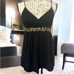 Vintage Express Sequined Embellished Tank Top
Black & Gold, Size medium EUC 90's